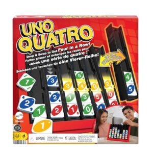 Mattel-Games-Uno-Quatro-Family-Board-Game-For-Kids-and-Adults-For-Family-Game-Night-Tile-Game-Engaging-Gift-For-Kids-2-To-4-Players-Age Mattel Games Uno Quatro, Family Board Game For Kids and Adults For Family Game Night, Tile Game, Engaging Gift For Kids, 2 To 4 Players, Age – Wholesale & Export UAE
