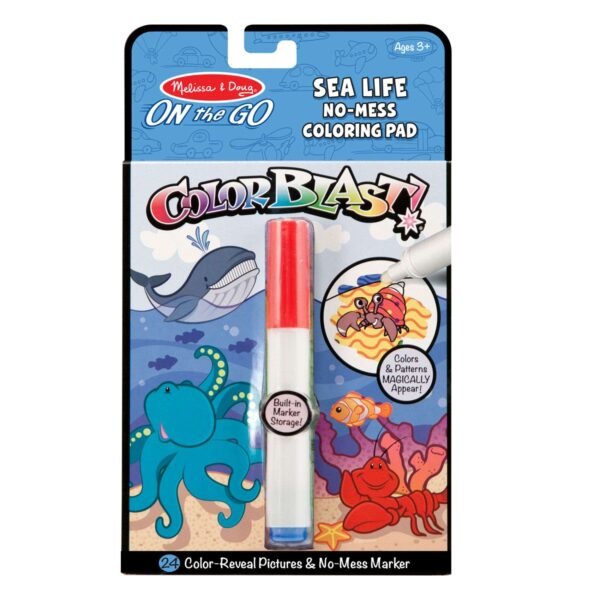 Melissa And Doug On The Go Colour Blast No Mess Colouring Pad Sea Life Multicolour – Wholesale & Export UAE