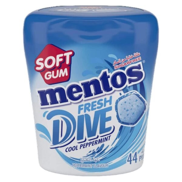 Mentos Fresh Dive Sugarfree Peppermint Flavour Cool Soft Gum 44 Gum, 2g – Wholesale & Export UAE