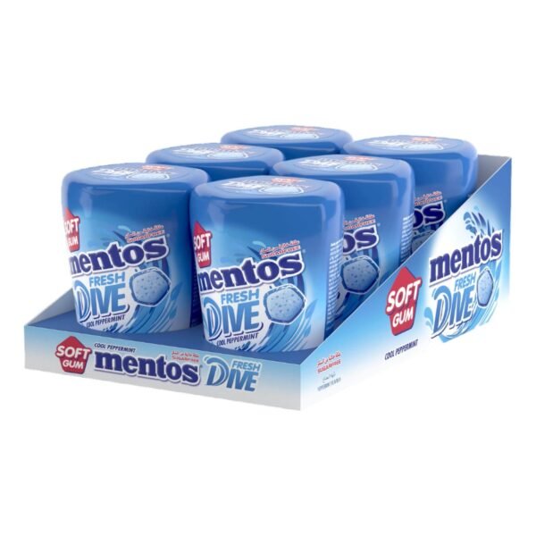Mentos-Fresh-Dive-Sugarfree-Peppermint-Flavour-Cool-Soft-Gum-44-Gum-2g-Pack-of-6-1 Mentos Fresh Dive Sugarfree Peppermint Flavour Cool Soft Gum 44 Gum, 2g Pack of 6 – Wholesale & Export UAE