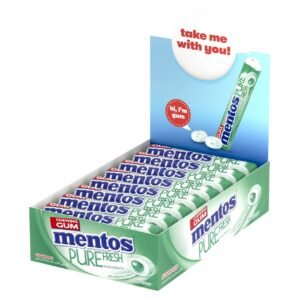 Mentos Pure Fresh Sugar-Free Spearmint Flavour Chewing Gum, 15.75g Pack of 16 – Wholesale & Export UAE