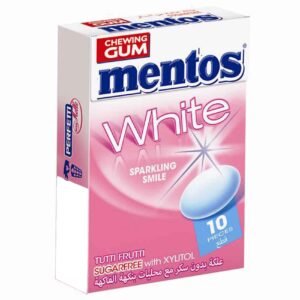 Mentos White Tutti Frutti Sugar Free Chewing Gum, 10 Gums – Wholesale & Export UAE