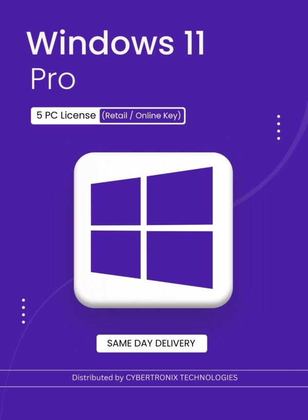 Microsoft Windows 11 Pro 5 PC License (Retail / Online Key) SAME DAY DELIVERY – Wholesale & Export UAE