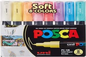 Mitsubishi Uni Posca PC1Mc - Extra Fine Bullet Tip Pen - Soft Colors, 8 Pc – Wholesale & Export UAE
