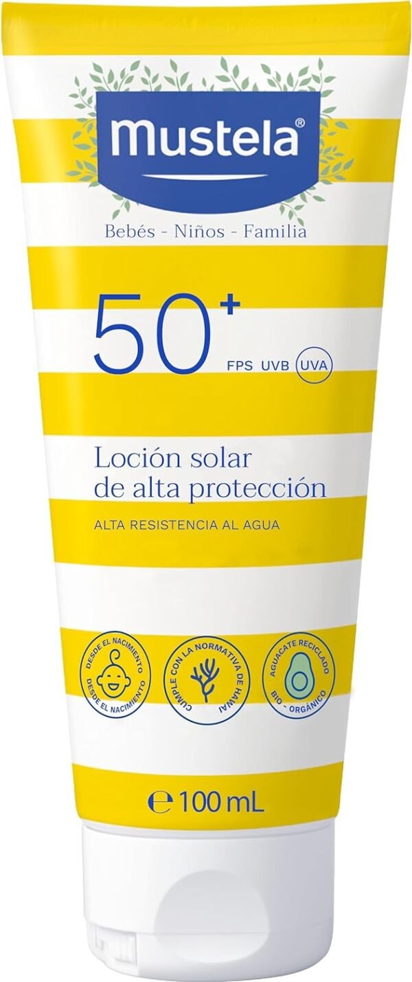 Mustela-Very-High-Protection-Sun-Lotion-SPF50-100ml Mustela Very High Protection Sun Lotion SPF50+ 100ml – Wholesale & Export UAE