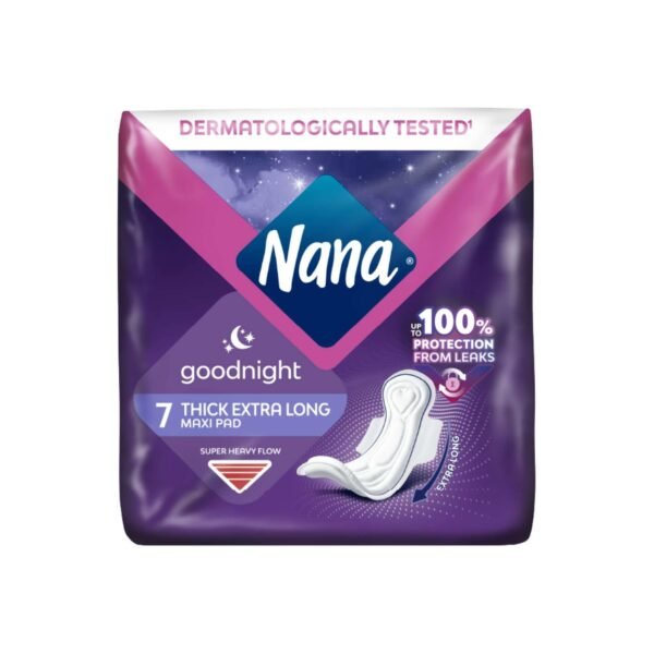Nana Night Maxi Sanitary Pads with Wings Extra Long and Thick 7 Pads – Wholesale & Export UAE