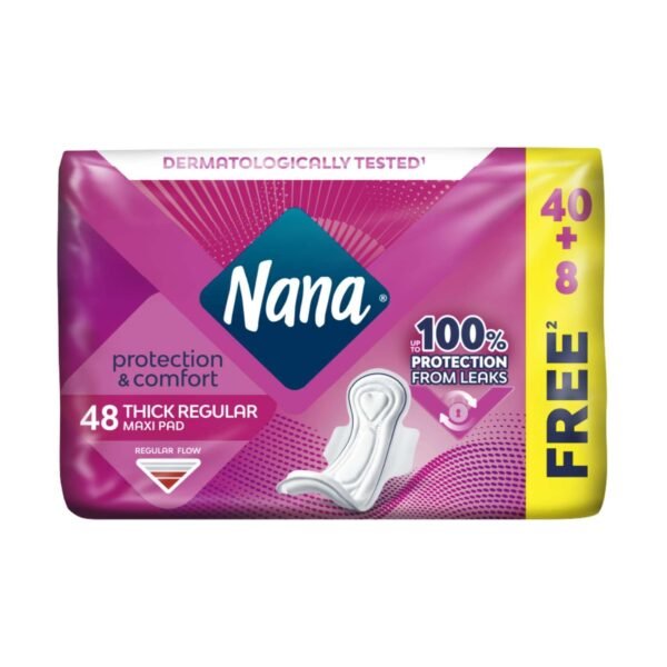 Nana Protection and Comfort Maxi Thick Regular Pads, 48 Pads – Wholesale & Export UAE