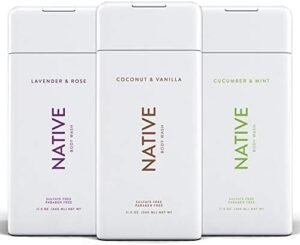 Native Body Wash 3 Pack - Natural Body Wash Made Without Sulfates - Cucumber & Mint, Coconut & Vanilla, Lavender & Rose – Wholesale & Export UAE