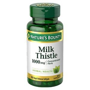 Natures Bounty Concentrated Herb Milk Thistle 1000mg Daily Supplement 50 Softgels – Wholesale & Export UAE
