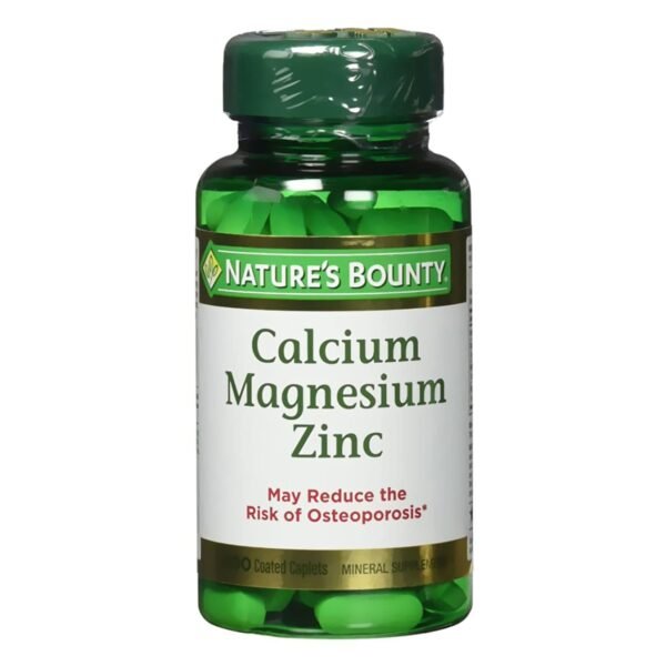 Nature's Bounty Calcium Magnesium Zinc Mineral Supplement 100 Coated Caplets – Wholesale & Export UAE
