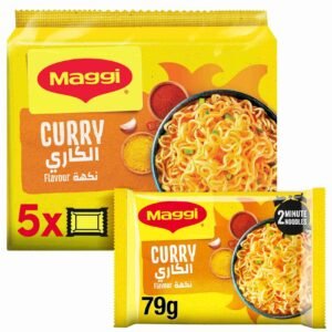 Nestle Maggi 2 Minutes Curry Flavour Noodles 79g Pack of 5 – Wholesale & Export UAE