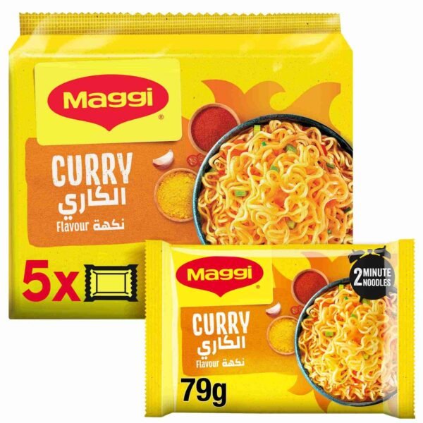 Nestle-Maggi-2-Minutes-Curry-Flavour-Noodles-79g-Pack-of-5 Nestle Maggi 2 Minutes Curry Flavour Noodles 79g Pack of 5 – Wholesale & Export UAE