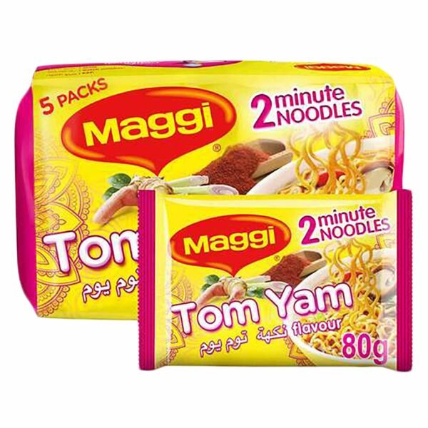 Nestle Maggi Tom Yam Noodles 80g Pack of 5 – Wholesale & Export UAE