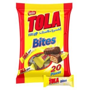 Nestle Tola Bites Pouch Crispy Wafer Covered with Caramel and Milk Chocolate, 8g Pack of 8 – Wholesale & Export UAE