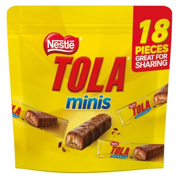 Nestle Tola Minis Pouch Crispy Wafer Covered with Caramel and Milk Chocolate, 279g – Wholesale & Export UAE
