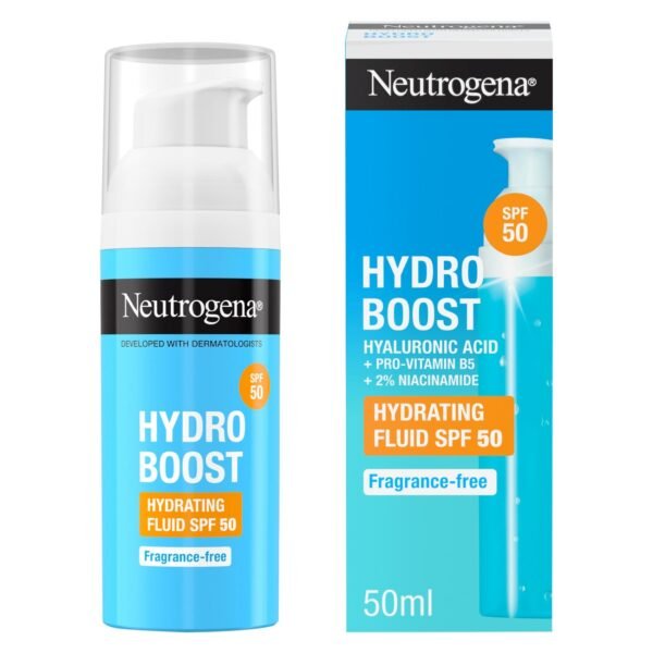 Neutrogena Hydro Boost Hydrating Fluid SPF50 hyaluronic acid 50ml – Wholesale & Export UAE