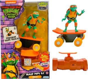 Nickelodeon Teenage Mutant Ninja Turtle Michelangelo Half Pipe RC Vehicle Movie Edition Ages 5+ - Skate + Performs Tricks - 2.4Ghz RC Contro – Wholesale & Export UAE