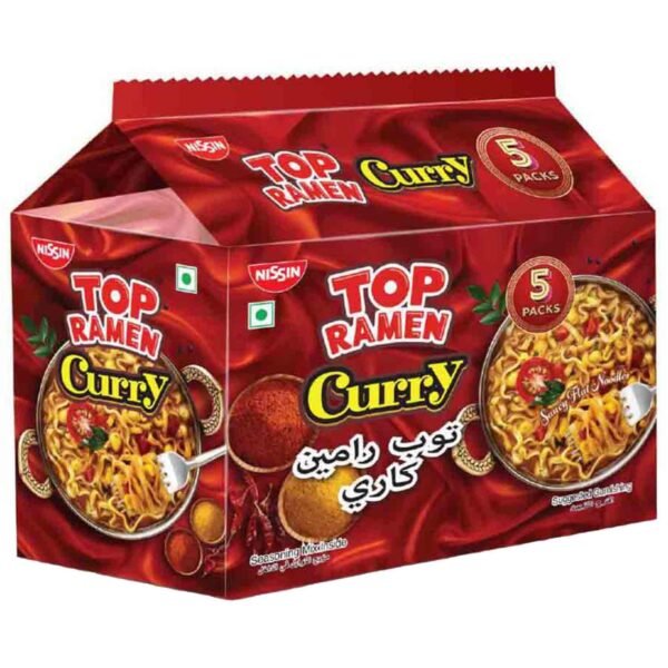 Nissin-Top-Ramen-Curry-Instant-Noodles-Vegetarian-70g-Pack-of-5 Nissin Top Ramen Curry Instant Noodles Vegetarian, 70g, Pack of 5 – Wholesale & Export UAE