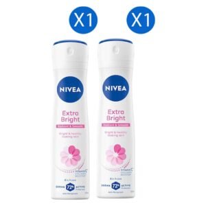 Nivea Extra Bright Anti-Perspirant Deodorant Spray, 150ml Pack of 2 – Wholesale & Export UAE