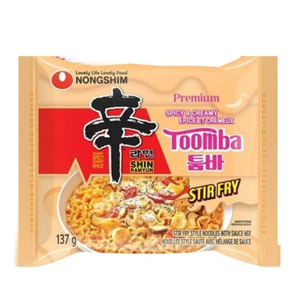 Nongshim-Toomba-Spicy-and-Creamy-Ramyun-Stir-Fry-Instant-Noodles-137g-2 Nongshim Toomba Spicy and Creamy Ramyun Stir Fry Instant Noodles, 137g – Wholesale & Export UAE