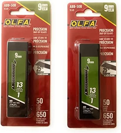 OLFA 9149 ABB-50B 9mm UltraSharp Black Snap-Off Blade, 50-Pack (2Pack – Wholesale & Export UAE