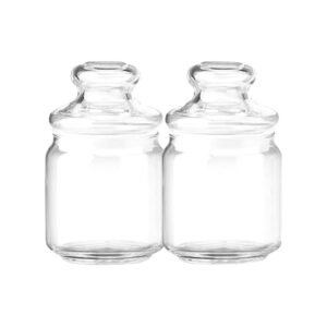 Ocean Glass Pop Jar Set With Lid Clear 500ml 2 PCS – Wholesale & Export UAE