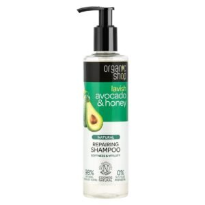 Organic Shop Lavish Avocado And Honey Natural Repairing Shampoo White 280ml – Wholesale & Export UAE