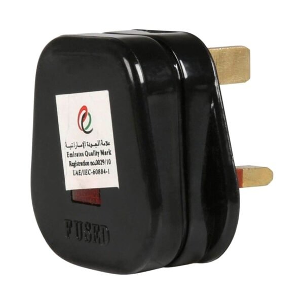 Oshtraco 3-Pin Plug Top 13Amp Black – Wholesale & Export UAE
