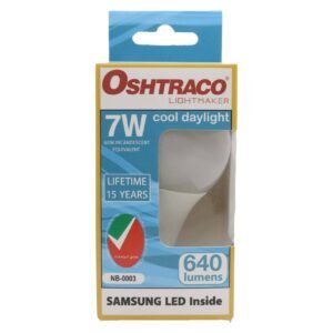 Oshtraco 7W LED Bulb E27 Cool Daylight – Wholesale & Export UAE