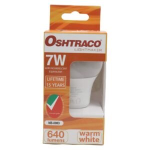 Oshtraco 7W LED Bulb E27 Warm White – Wholesale & Export UAE