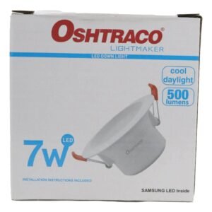 Oshtraco 7W LED Downlight Cool Daylight – Wholesale & Export UAE