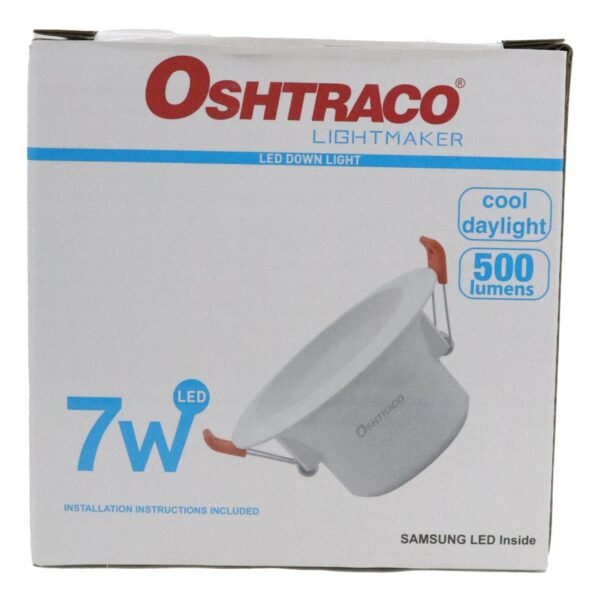 Oshtraco 7W LED Downlight Cool Daylight – Wholesale & Export UAE