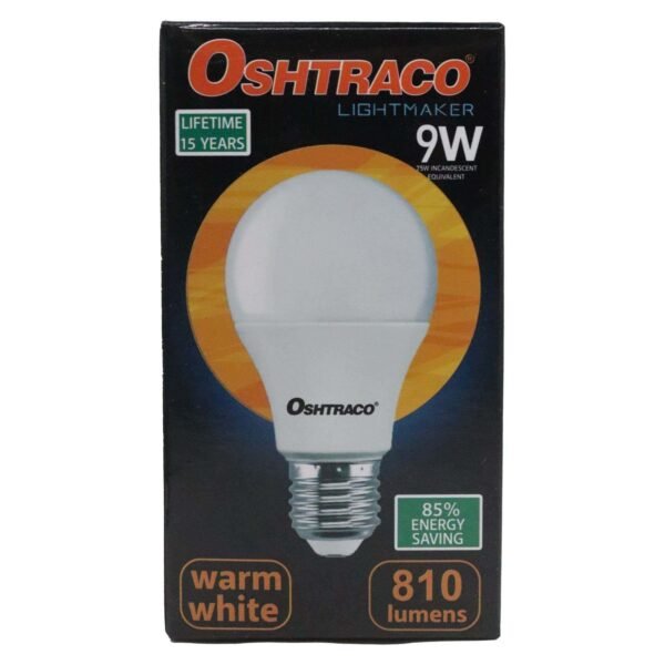 Oshtraco 9W LED Bulb E27 Warm White – Wholesale & Export UAE