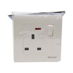 Oshtraco Single Wall Socket With Light 13Amp White – Wholesale & Export UAE