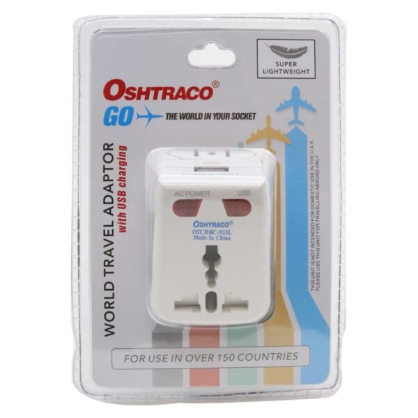 Oshtraco Travel Adapter White – Wholesale & Export UAE