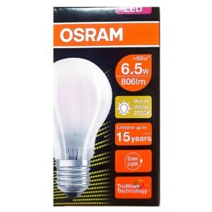Osram LED Clear Filament Bulb, Warm White, 6.5 W – Wholesale & Export UAE
