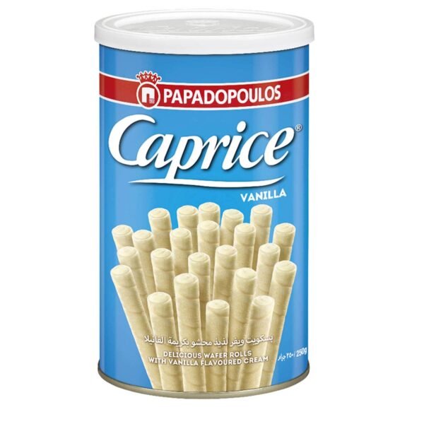 Papadopoulos Caprice Classic Vanilla Wafer Rolls, 250g – Wholesale & Export UAE