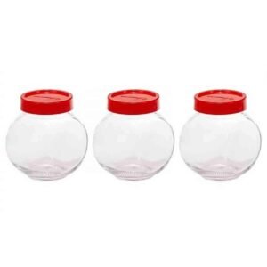 Pasabahce Bella Glass Storage Jars with Lid, 200cc, 3 PCS – Wholesale & Export UAE