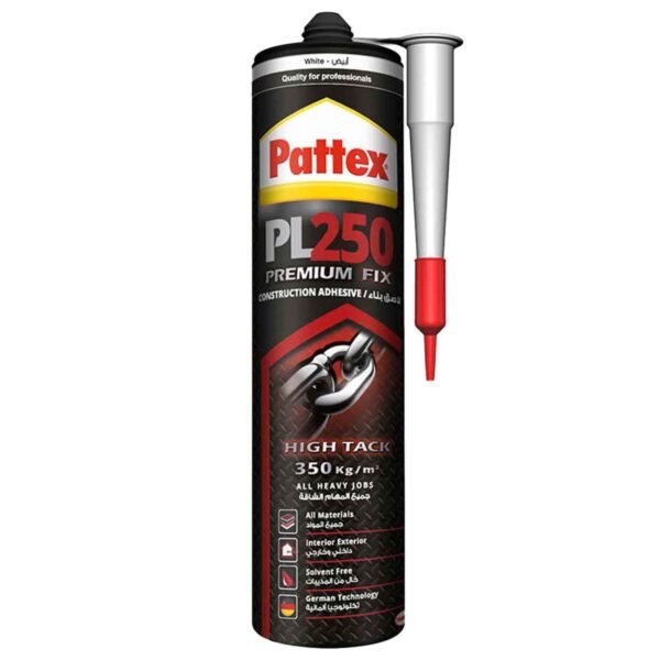 Pattex PL250 Construction Adhesive White High Strength Polymer Adhesive for Heavy Jobs Suitable for Stone and Glass – Wholesale & Export UAE
