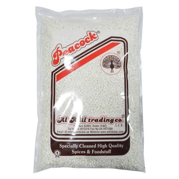 Peacock-Organic-Sago-Seeds-Sabudana-1kg-2 Peacock Organic Sago Seeds ( Sabudana) 1kg – Wholesale & Export UAE