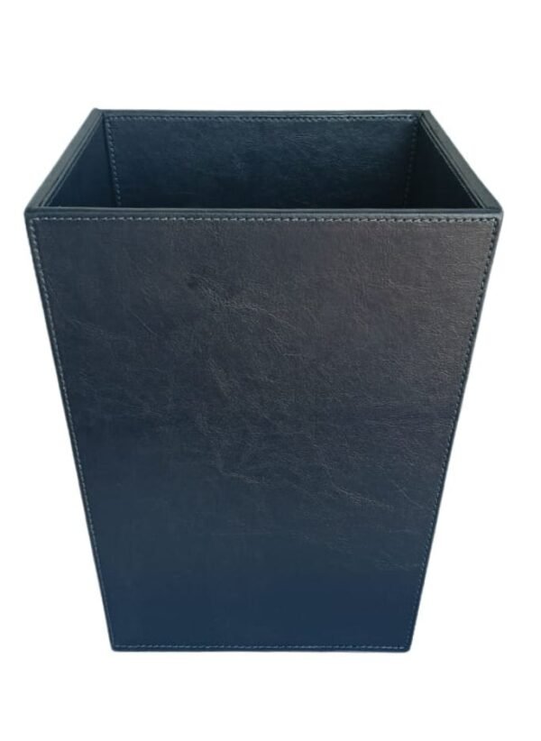 Pearl-Coast-Classic-Leather-Trash-Cans-Waste-Paper-Basket-Storage-Bin-for-Bathroom-Kitchen-Office-and-High-Class-Hotel-BLUE-28x18-cm Pearl Coast Classic Leather Trash Cans Waste Paper Basket, Storage Bin for Bathroom, Kitchen, Office and High Class Hotel (BLUE) 28x18 cm – Wholesale & Export UAE