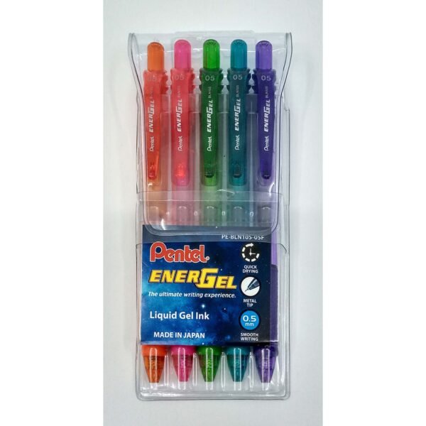Pentel Energel Liquid Gel ink Pens Multicolour 0.5mm 5 PCS – Wholesale & Export UAE