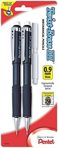 Pentel Twist-Erase III Mechanical Pencils, 0.9 mm, Assorted Barrel Colors, Pack Of 2 Pencils – Wholesale & Export UAE