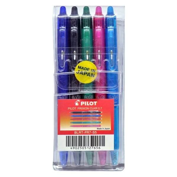 Pilot Frixion Clicker Colour Ball Pen 0.7mm 5 PCS – Wholesale & Export UAE
