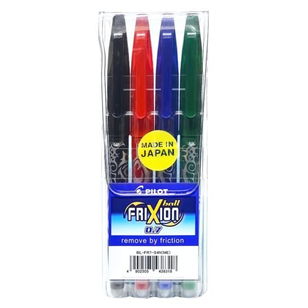 Pilot Frixion Erasable Ball Pen Assorted 0.7mm 4 PCS – Wholesale & Export UAE
