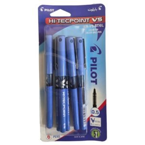 Pilot V5 Hi-Tecpoint 0.5mm Roller Ball Pen, Blue, 6 PCS – Wholesale & Export UAE