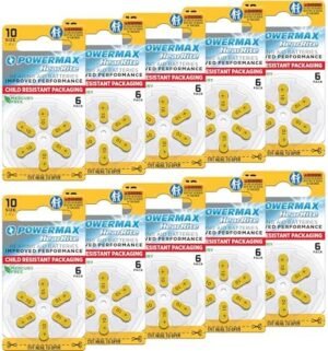 Powermax Size 10 Hearing Aid Batteries, Yellow Tab, Made In The Usa, 64 Count – Wholesale & Export UAE