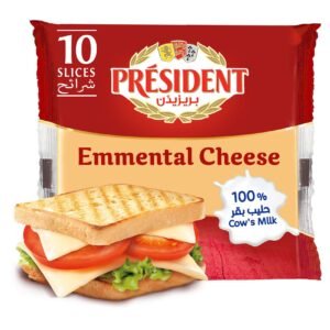 President Emmental Cheese Slices, 200g, 10 Slices – Wholesale & Export UAE