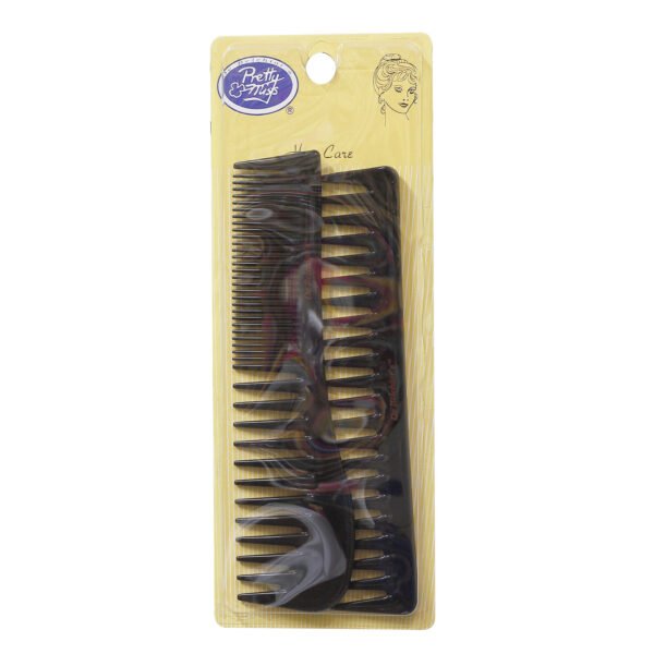 Pretty-Miss-Hair-Comb-55028-Black-2-PCS-1 Pretty Miss Hair Comb 55028 Black 2 PCS – Wholesale & Export UAE
