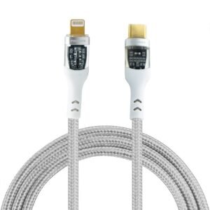 Promate TransLine-Ci 27W Power Delivery USB-C to Lightning Cable with Transparent Shells – Wholesale & Export UAE
